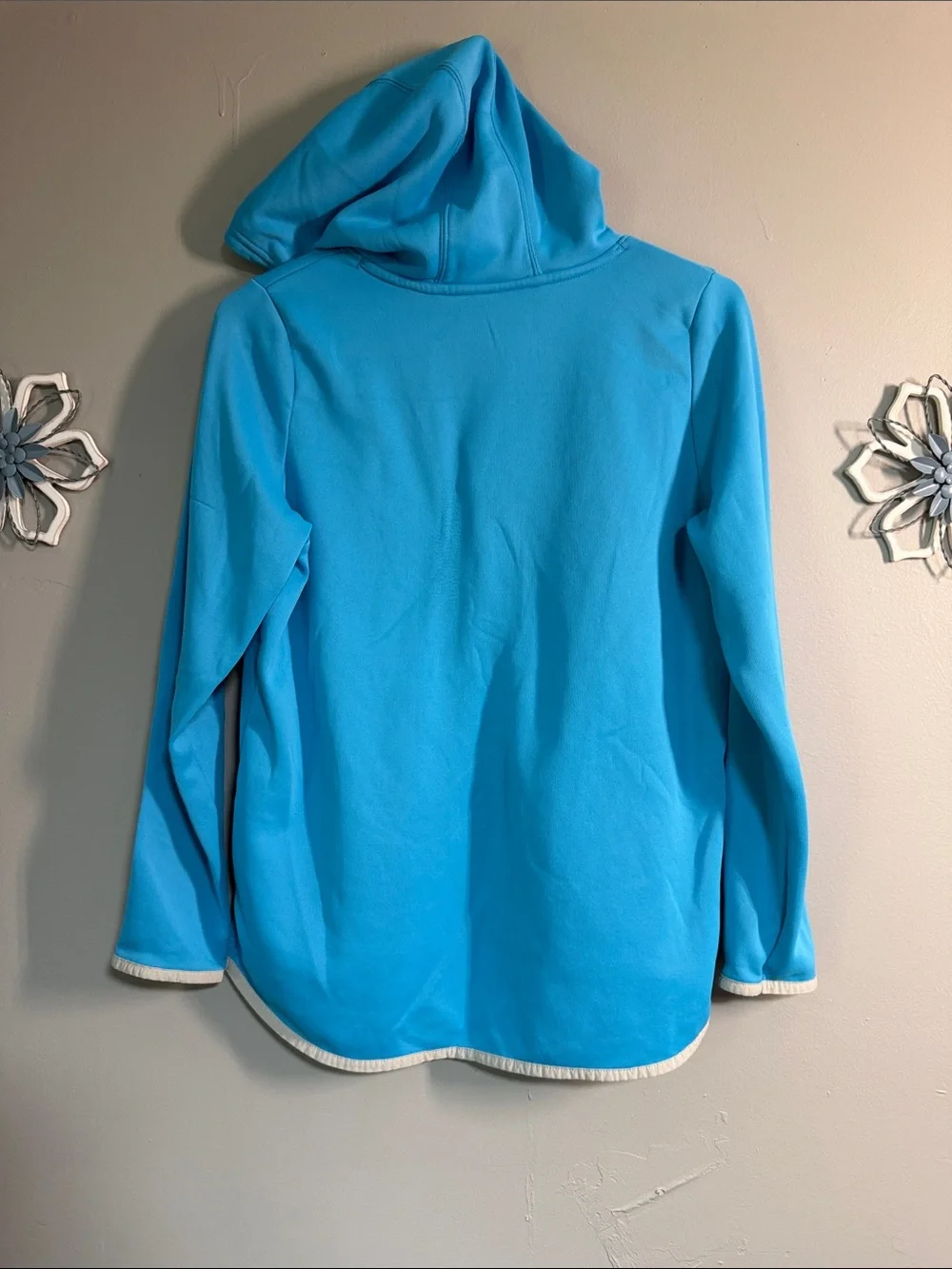 Under Armour Turquoise Hooded Pullover with Metallic Logo